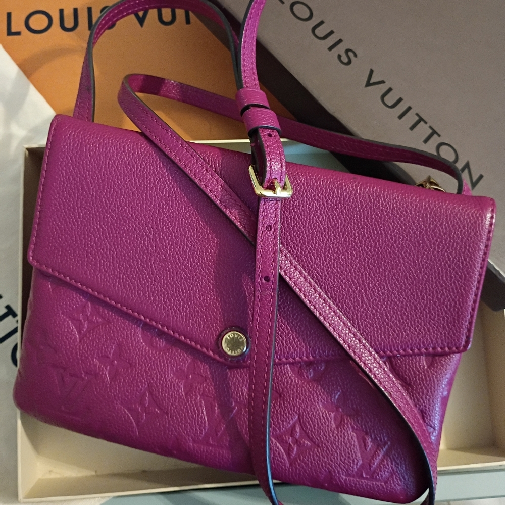 SOLD Louis Vuitton twice monogram empreinte leather Fushia